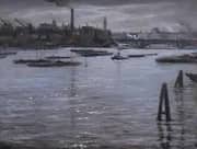 The Thames at Southwark London By Christopher Richard Wynne Nevinson