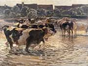 Evening Glut Near Woerth By Heinrich von Zugel