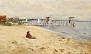 Summer Day at Taarbaek Beach By Bertha Wegmann