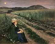 Sommerkveld Sando, c1884 By Eilif Peterssen