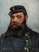 Portrait of a Soldier By Georg Achen