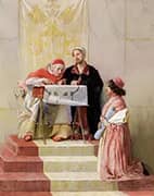 Bramante Presenting the Plans of st Peter's in the Vatican to the Pope By Edwin Blashfield