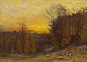 Grazing at Sunset By John Joseph Enneking