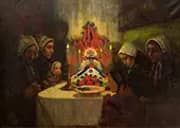 People of Ouessant Watching Over a Dead Child By Charles Cottet