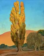 Shifting Light on a Poplar 1930 By Maynard Dixon