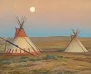 Evening on the Blackfeet Reservation 1917 By Maynard Dixon