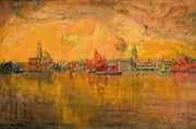 View of Venice from the Sea By Charles Cottet