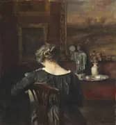 Interior with the Artist's Wife By Carl Holsoe