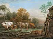 Cows and Pigs in a Meadow By Paulus Potter