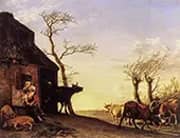 Driving the Cattle Out to Pasture in the Morning By Paulus Potter