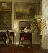 Interior with Cello By Carl Holsoe