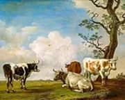 Four Bulls By Paulus Potter