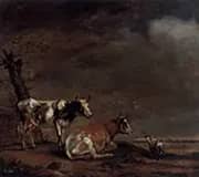 Two Cows in a Meadow By Paulus Potter