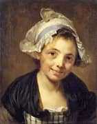 The Girl's Head in a Cap 1770 By Jean Baptiste Greuze