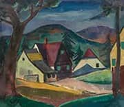 Small Black Forest Landscape By Karl Hofer