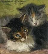 Two Kittens, 1894 By Henriette Ronner Knip