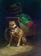 The Guardsmen Dog and Vegetables By Henriette Ronner Knip