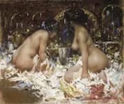 In the Boudoir By Antonio Mancini