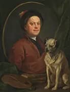 The Painter and his Pug 1745 By William Hogarth
