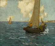 Sailboats on Calm Seas, 1906 By Granville Redmond