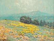 Poppies with Distant Trees By Granville Redmond