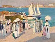 The Quay at Dinard By Emanuel Phillips Fox