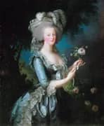 Marie Antoinette with a Rose By Elisabeth Vigee Le Brun