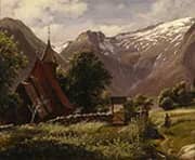 Tjugum Church Balestrand By Thomas Fearnley
