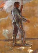 Study of a Gentleman in Knight's Armour By Carl von Marr