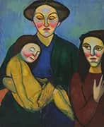 Two Women with a Child By Sonia Delaunay