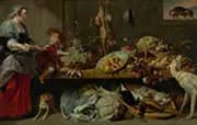 Still Life with a Maid and Young Boy By Frans Snyders