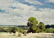 The Harvest Field Norfolk By Edward Seago