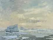 Antarctic Icebergs By Edward Seago