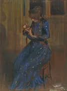 Girl in a Blue Dress c1891 By Philip Wilson Steer