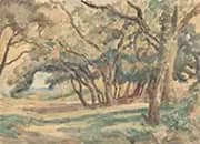 Wooded Glade near Tropez ca1922 By Roger Fry
