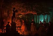 Bengal Lights Evening at Vaux Hall Parc in Brussels By Petrus van Schendel