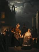 Night Market in Rotterdam 1870 By Petrus van Schendel