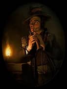 The Young Flageolet Player By Petrus van Schendel