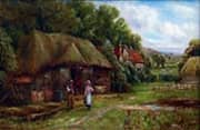 A Farmstead in Summer near Ledbury Herefordshire c1880 By Robert John Hammond