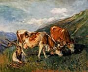 In the High Pasture in Switzerland 1904 By Elizabeth Nourse