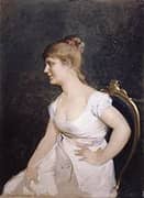Portrait of a Young Lady By Amos Cassioli