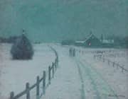 A Winter Evening Walk By Birge Harrison