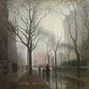 The Plaza after the Rain By Paul Cornoyer