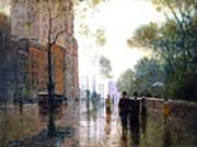 A Rainy Day in New York By Paul Cornoyer