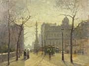 Columbus Circle By Paul Cornoyer