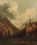 Mountain Landscape in Autumn By Homer Dodge Martin