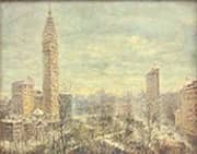 Madison Square Park Looking South to Flatiron Building By Paul Cornoyer