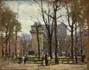 Washington Square Park By Paul Cornoyer