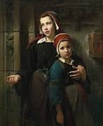 Sisters 1872 By Emile-Auguste Hublin