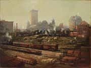 Workers at Grand Central Station By Paul Cornoyer